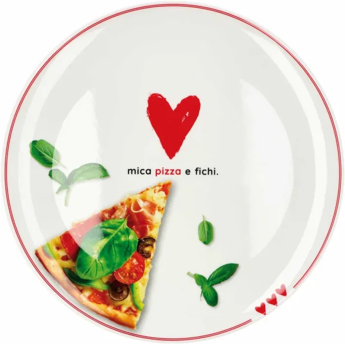 Regalo Italiano Piatto Pizza Melamina Ass. D 33 Cm H 2 Cm Bianco 1 Pz In saldo