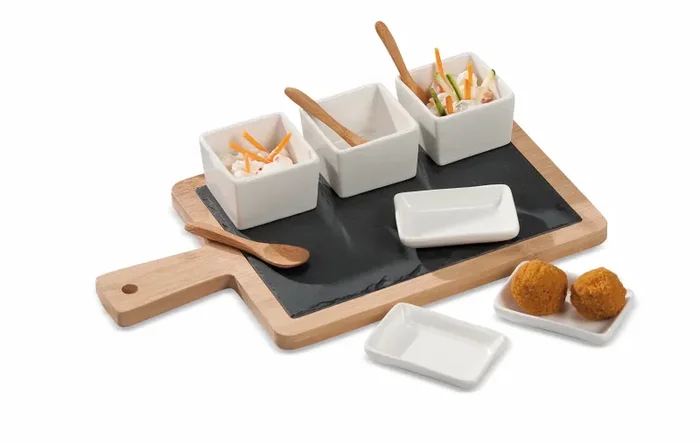 Regalo Italiano Set 9 Access Finger Food con Tagliere 32 x 18 Cm Moda