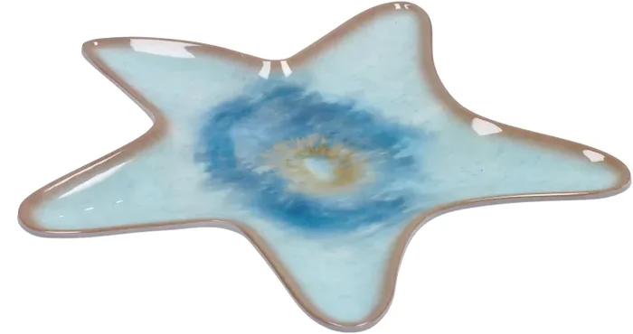 Regalo Italiano Vassoio Stella Marina Melamina 27 x 27 Cm Ass. Grigio Blu 1 Pz