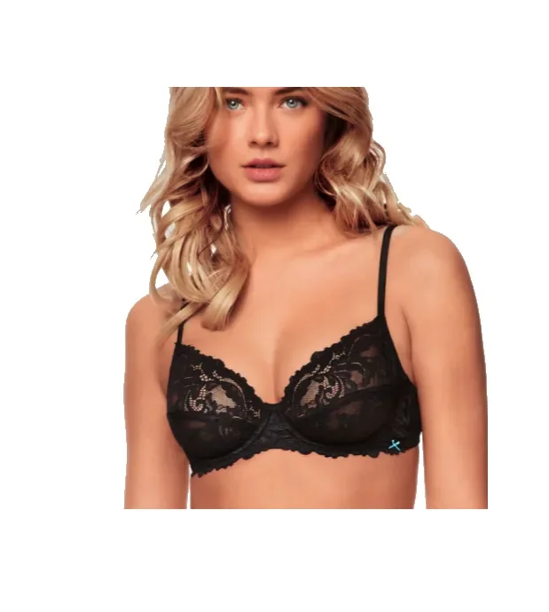 Reggiseno balconcino sfoderato con ferretto Infiore art 5002 colore nero misura a scelta