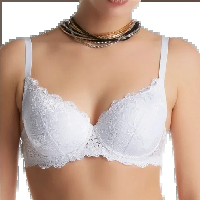 Reggiseno in pizzo elasticizzato con ferretto e coppe imbottite Spiman art 324 colore a scelta misura a scelta