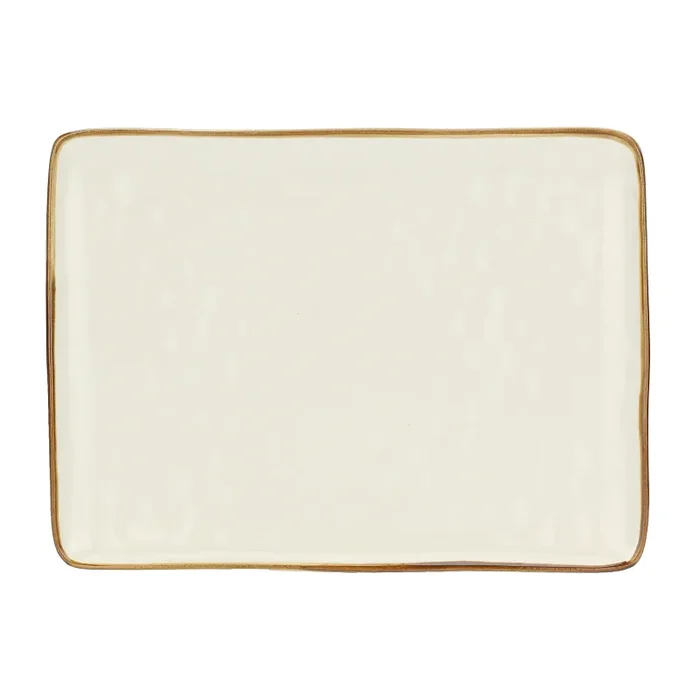 ROSE & TULIPANI Concerto Avorio Vassoio Rettangolare 36 x 26,5 Cm