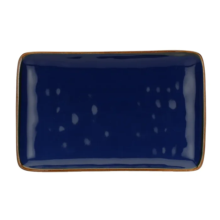 ROSE & TULIPANI Concerto Blu Cobalto Vassoio Rettangolare 20 x 13
