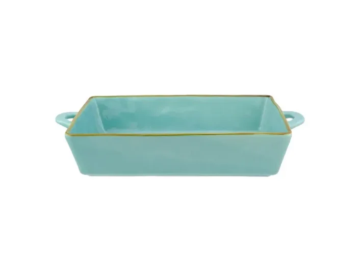 ROSE & TULIPANI Concerto Verde Acqua Teglia 38 x 22 x 7,5 Cm