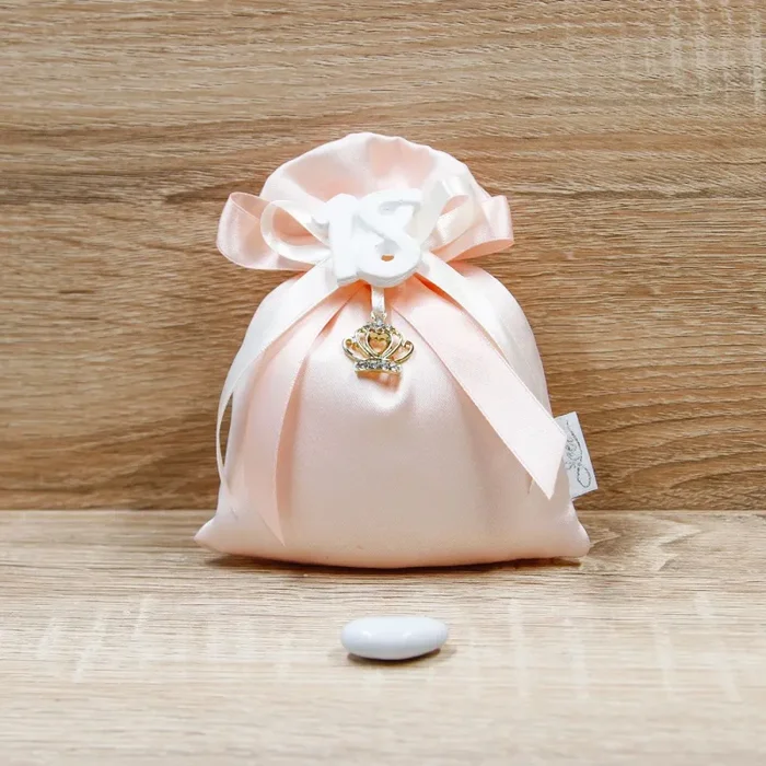 Sacchetto 18 Anni con Ciondolo Corona In saldo