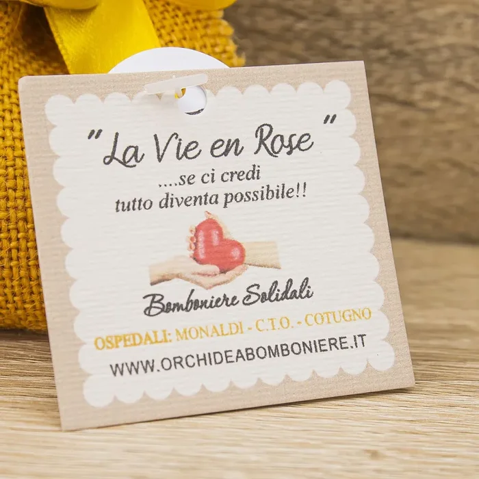 Sacchetto Arancio con Sali Profumati e Maschera Pulcinella Oro Bella Napoli - immagine 3