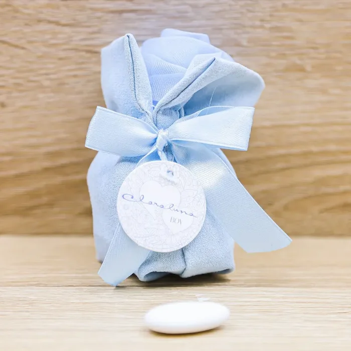 Sacchetto Azzurro con Rosa Piccolo “Boy” Claraluna - immagine 2