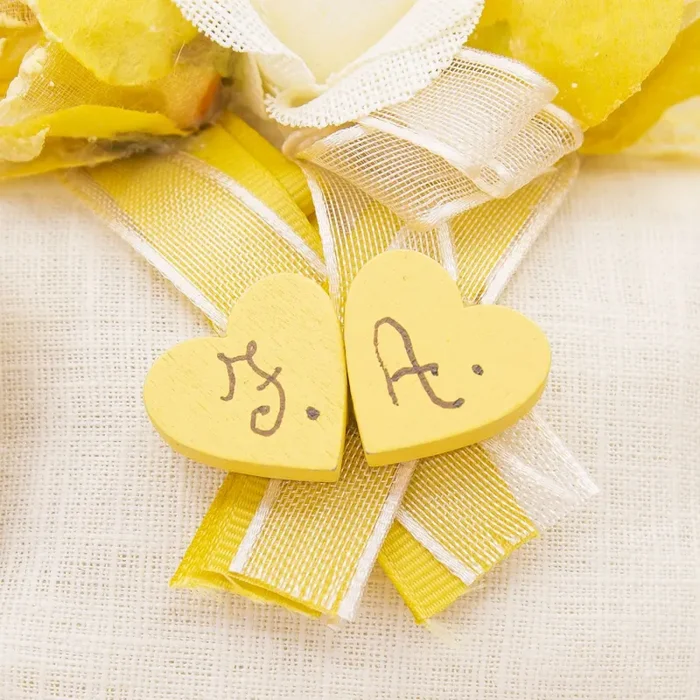 Sacchetto Borsetta con Fiori Oro Personalizzato e Sali Profumati Francesi La Vie en Rose - immagine 3