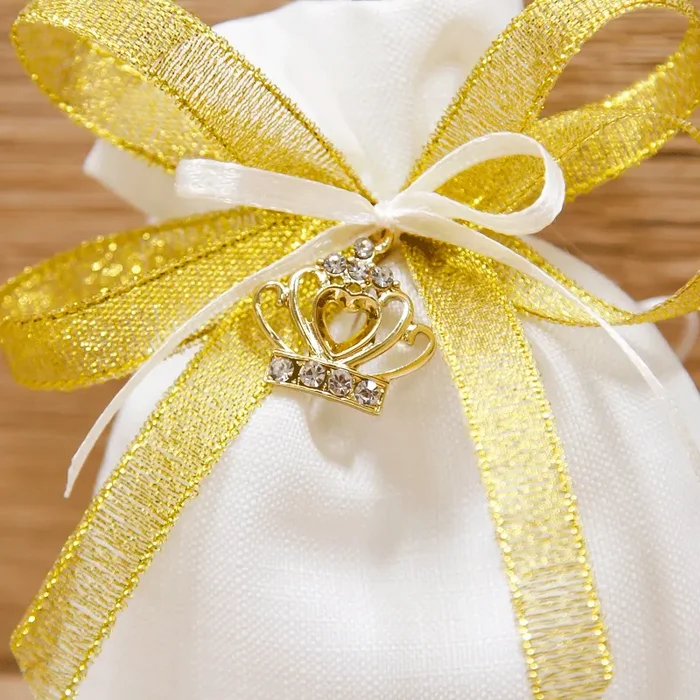 Sacchetto con Ciondolo Corona Argento Vendita calda online - immagine 2