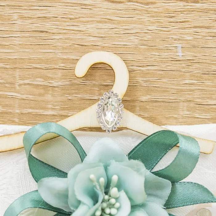 Sacchetto con Gruccia, Sali Profumati e Fiore Verde La Vie en Rose - immagine 3