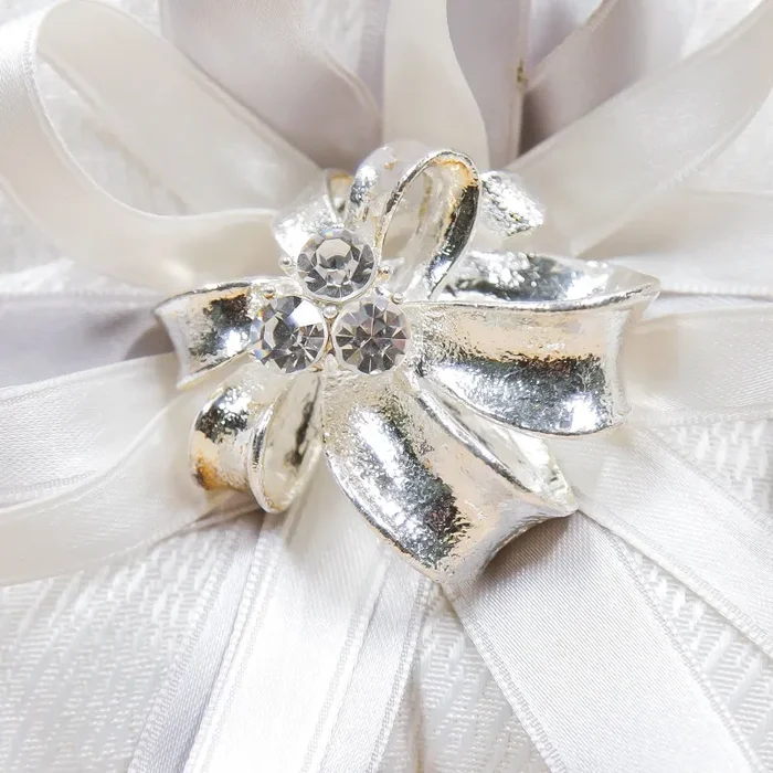 Sacchetto Cuscino Grande e Spilla con Strass Moda - immagine 2