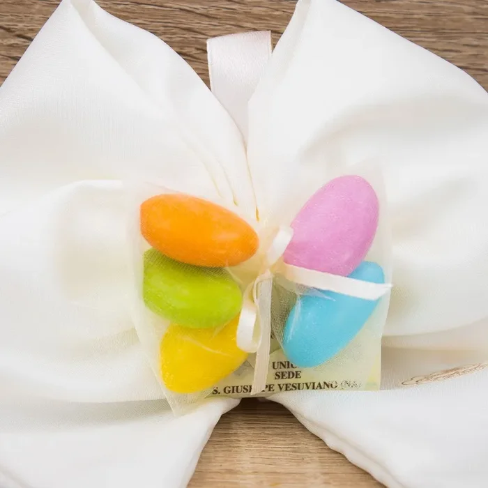 Sacchetto Fiocco con Fiore Verde Porcellana di Capodimonte - immagine 3