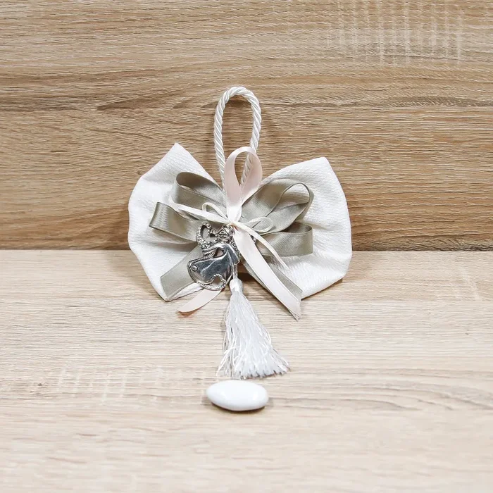 Sacchetto Fiocco da Appendere con Ciondolo Angelo