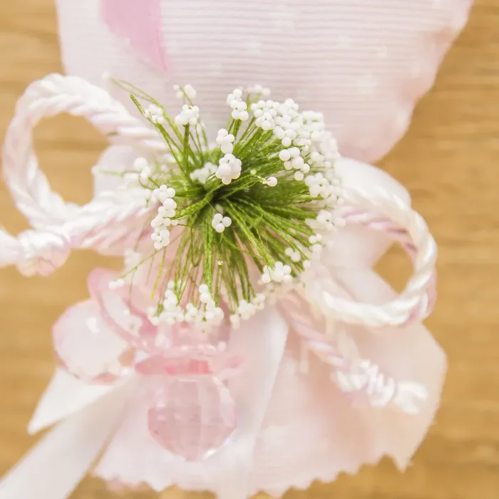 Sacchetto Palloncino Rosa con Stelle e Ciucci - immagine 3