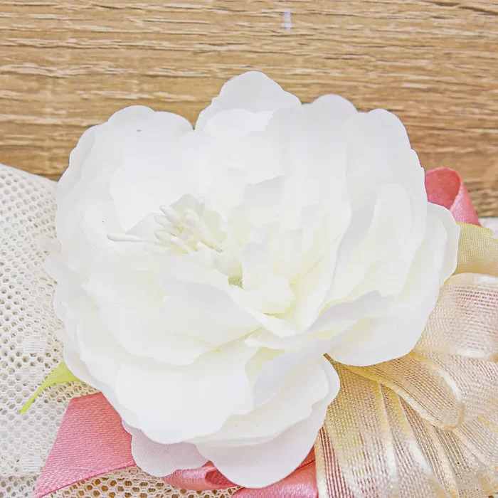 Sacchetto Pochette Fiocco Rosa con Pois e Sali Profumati Francesi La Vie en Rose - immagine 2