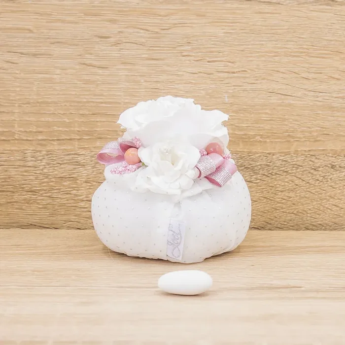 Sacchetto Puffo a Pois con Fiori e Sali Profumati La Vie en Rose Online