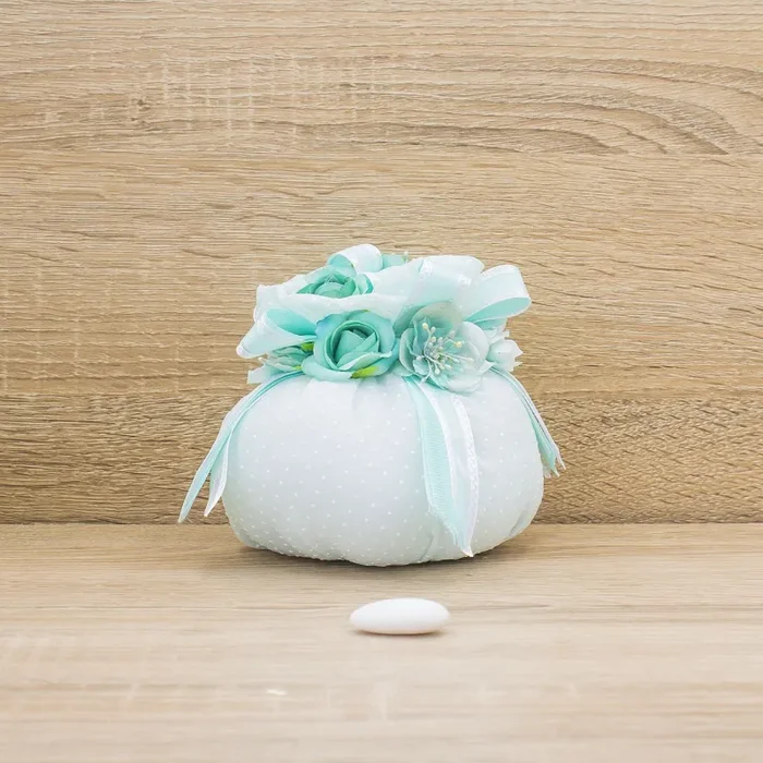 Sacchetto Puffo con Fiori Tiffany e Sali Profumati La Vie en Rose