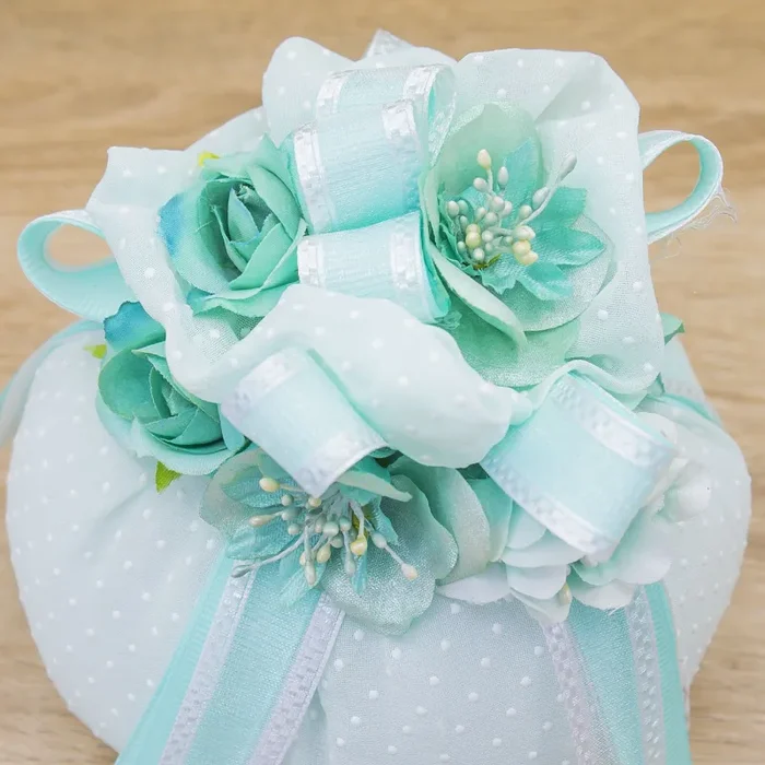 Sacchetto Puffo con Fiori Tiffany e Sali Profumati La Vie en Rose - immagine 2