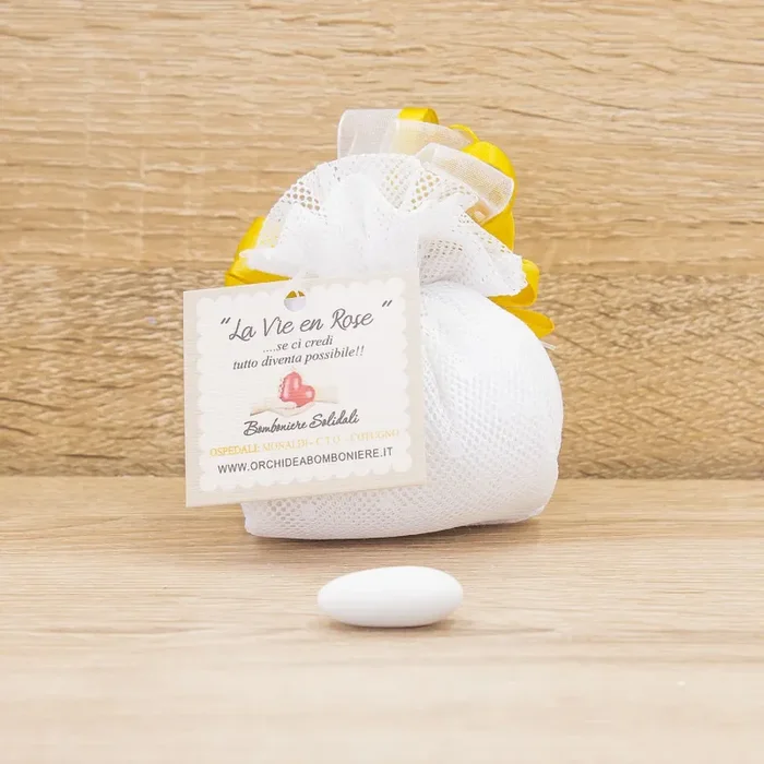 Sacchetto Puffo con Ortensie e Sali Profumati La Vie en Rose - immagine 3