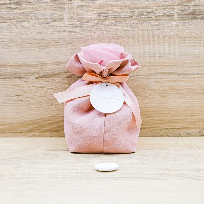 Sacchetto Rosa con Rosa Grande “Girl” Claraluna