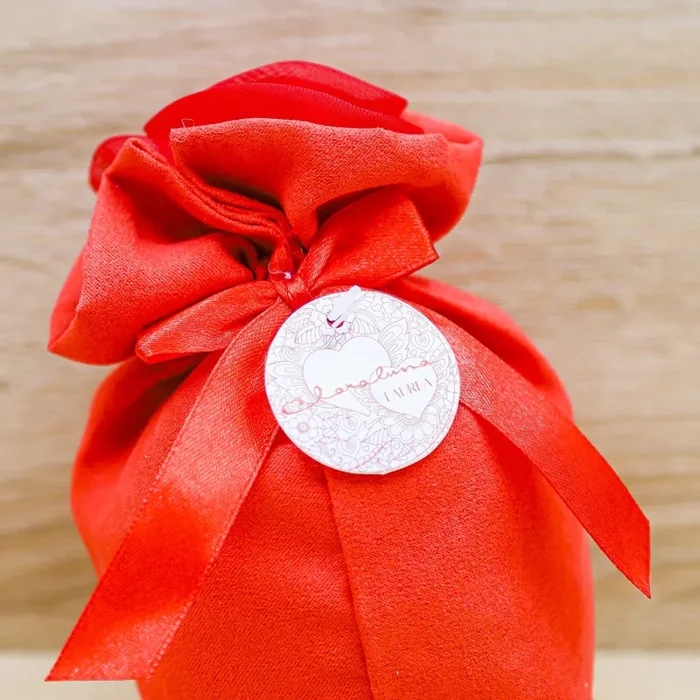 Sacchetto Rosso con Rosa Grande “Laurea” Claraluna - immagine 2
