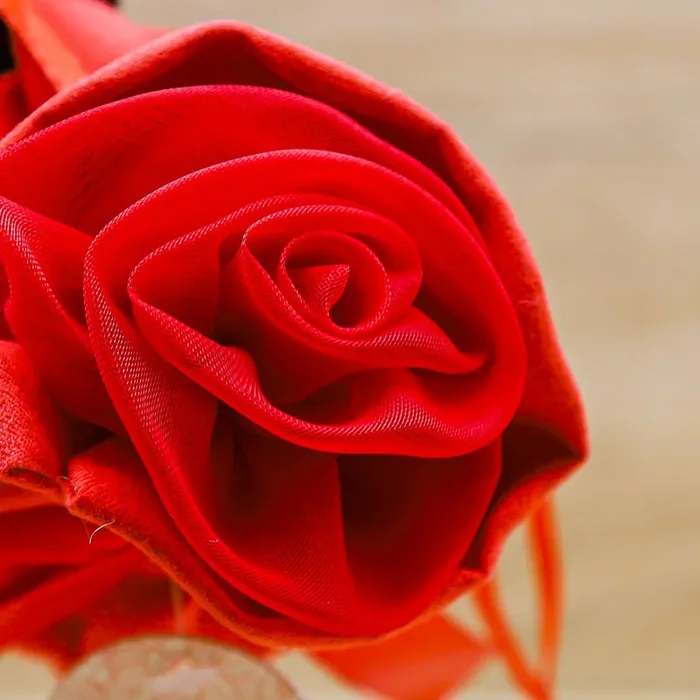 Sacchetto Rosso con Rosa Grande “Laurea” Claraluna - immagine 3