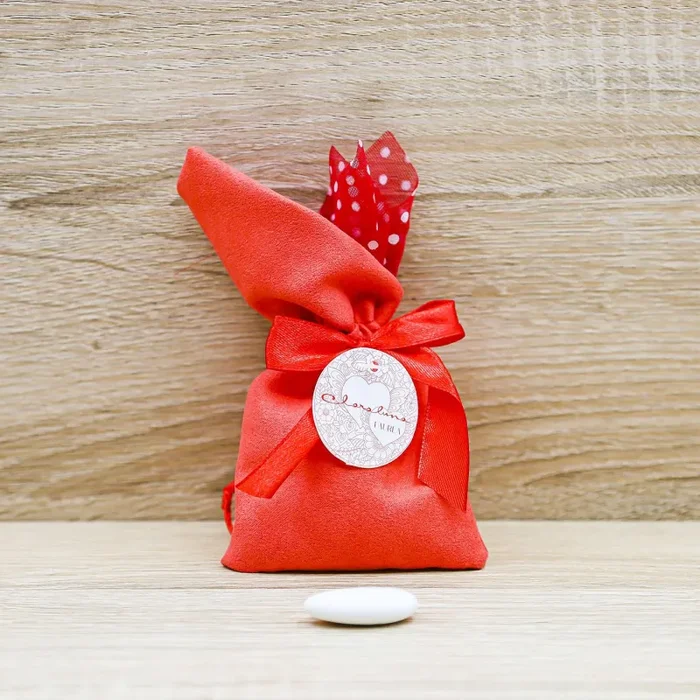 Sacchetto Rosso Pois Piccolo “Laurea” Claraluna Vendita online