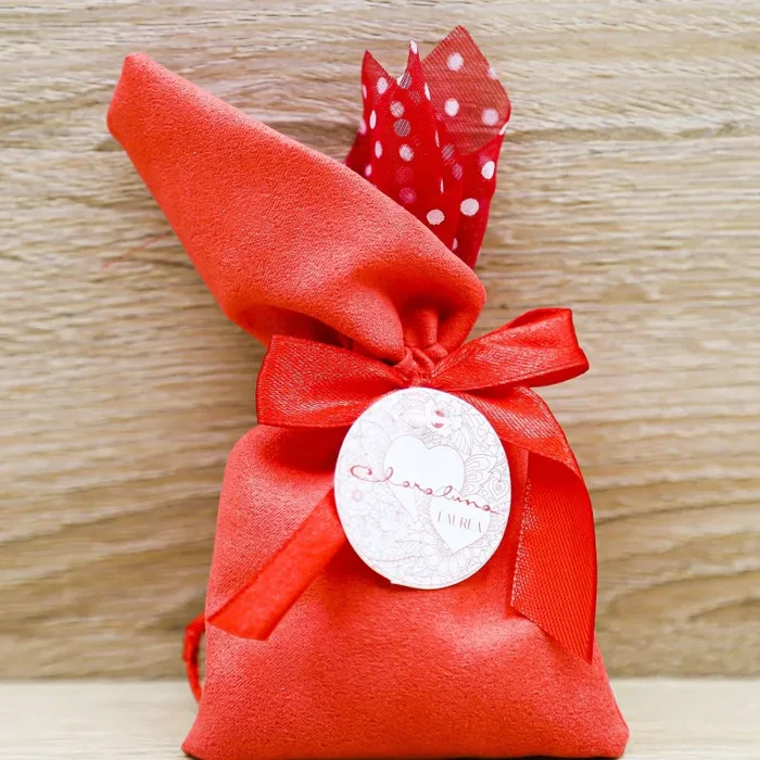 Sacchetto Rosso Pois Piccolo “Laurea” Claraluna Vendita online - immagine 2