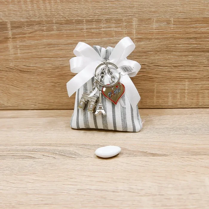 Sacchetto Verde con Portachiavi PARIS Linea Parigi