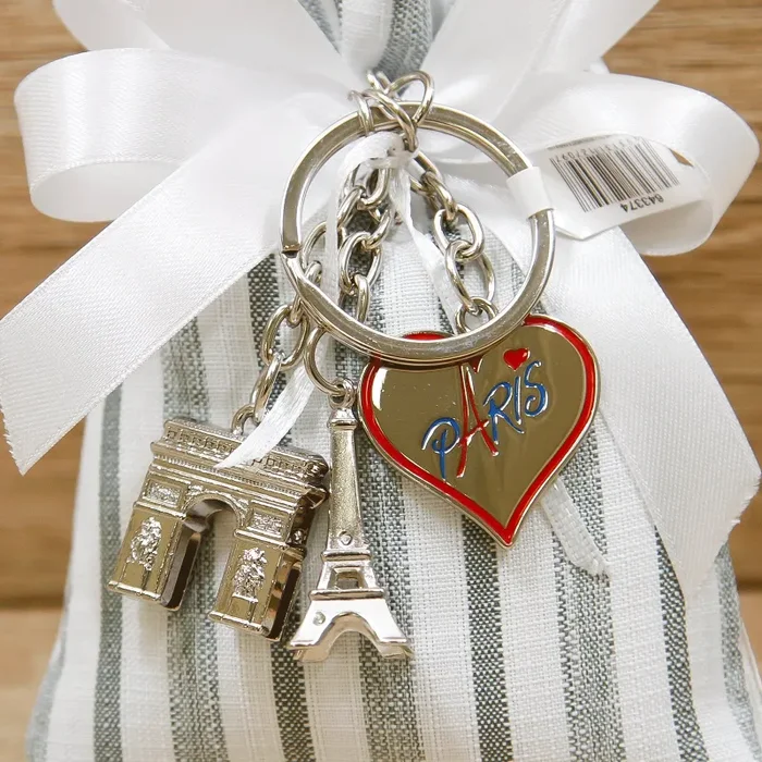 Sacchetto Verde con Portachiavi PARIS Linea Parigi - immagine 2