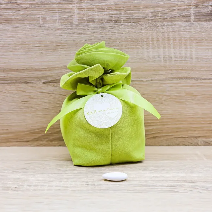 Sacchetto Verde con Rosa Grande “Promessa” Claraluna Online ora