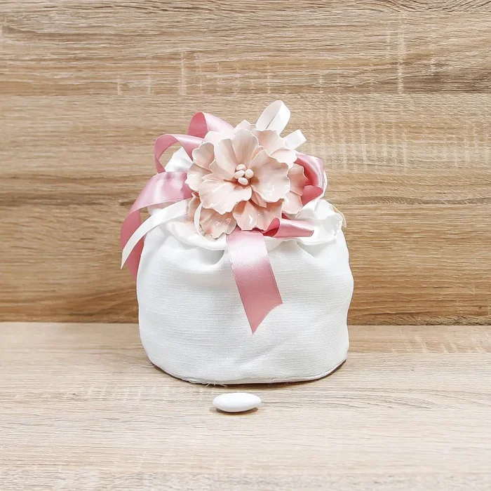 Sacchettone con Fiore Rosa