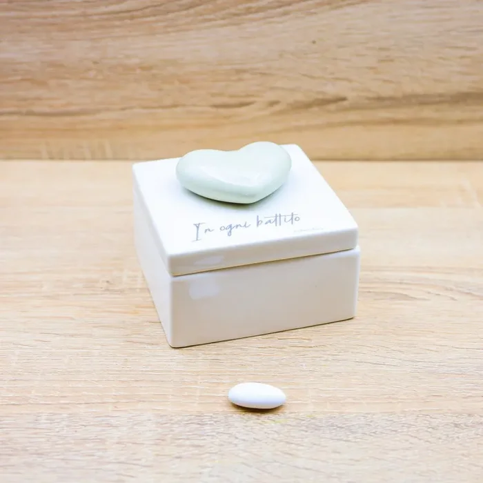 Scatola Cuore Tortora “In ogni Battito” Claraluna Vendita calda