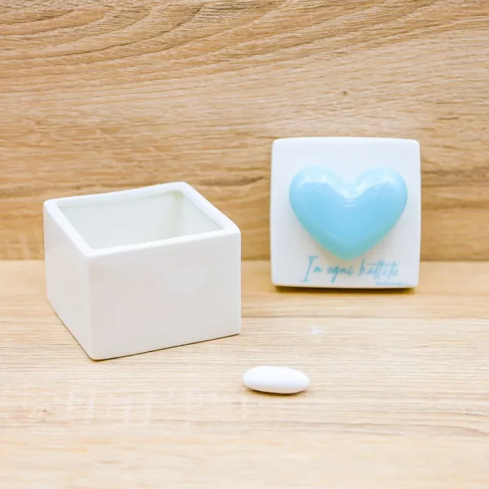 Scatola Piccola Cuore Celeste “In ogni Battito” Claraluna Vendita calda online - immagine 2