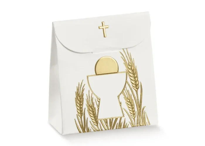 Scotton Sacchetto Croce 70 x 35 x 80 Mm Bianco ed Oro 10 Pz Vendita online