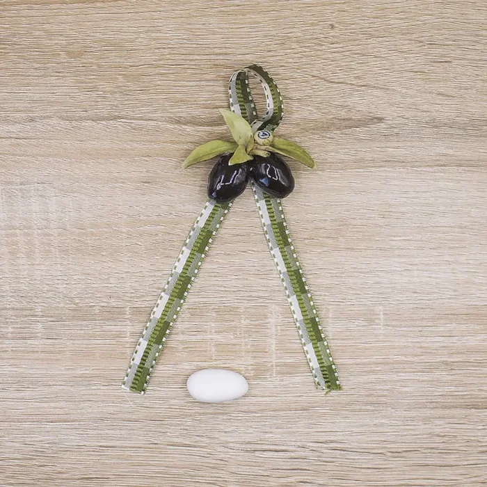 Segnaposto Olive Nere Porcellana di Capodimonte