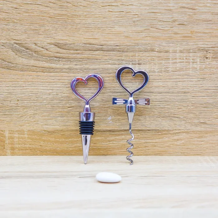 Set Vino Sposi Cuore Matto - immagine 3