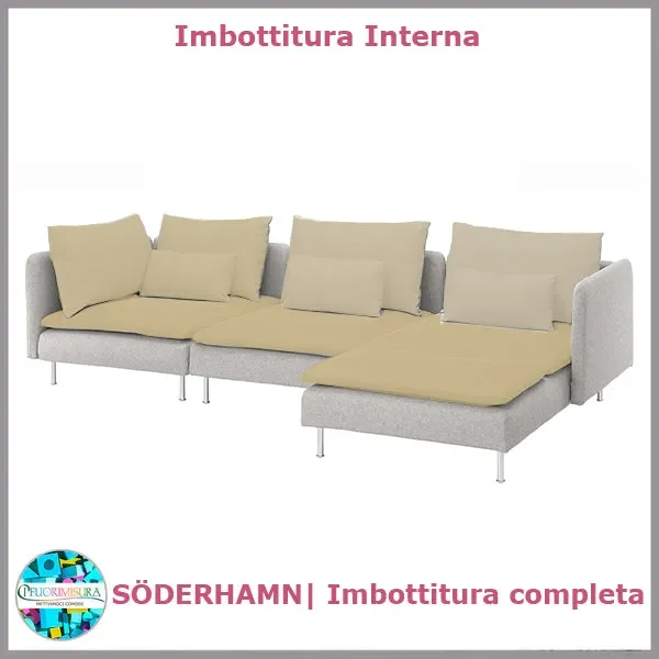 SÖDERHAMN compatibile Ikea divano a 4 posti con chaise-longue completo Online