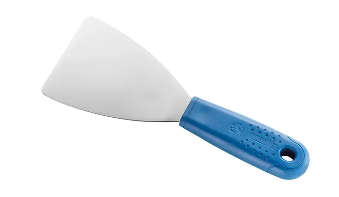 Spatola per stucco a bordi tondi inox