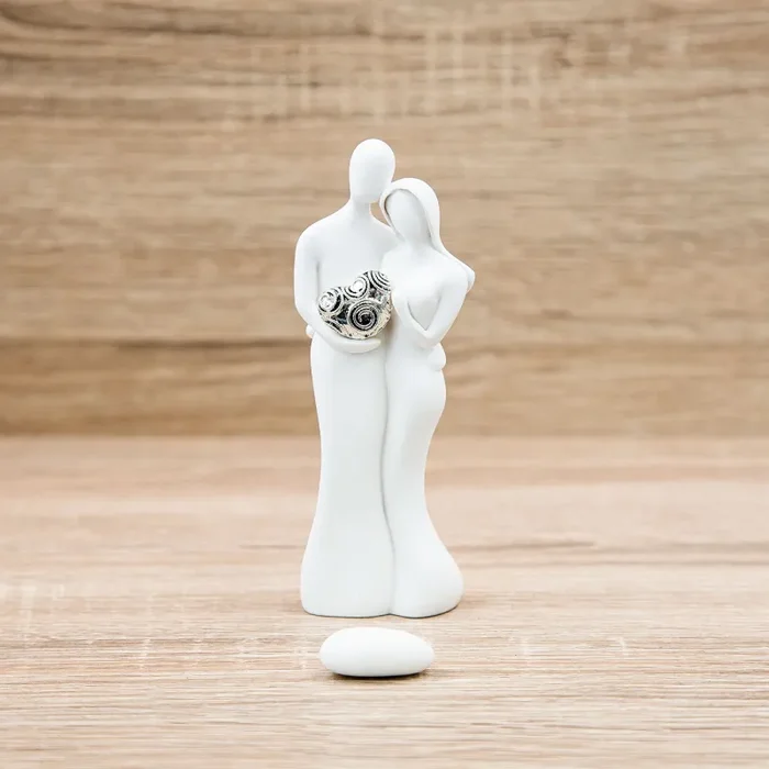 Sposi Innamorati Piccola con Cuore Argento Lully Argenti Vendita calda