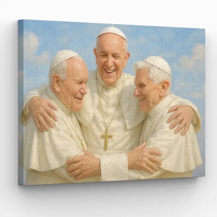 STAMPA SU TELA PAPA FRANCESCO 60x40cm | PROMO RISERVATA AI NUOVI CLIENTI