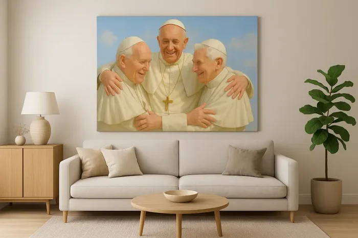STAMPA SU TELA PAPA FRANCESCO 60x40cm | PROMO RISERVATA AI NUOVI CLIENTI - immagine 2