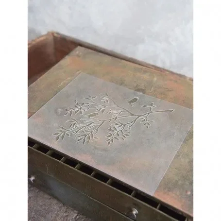 Stencil – ramo con uccellini
