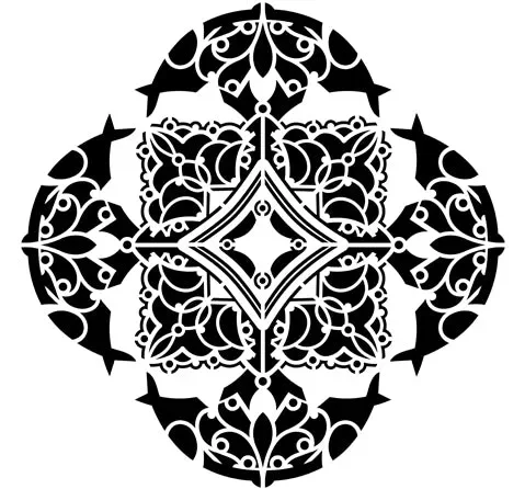 Stencil Jasmine 01 60X60