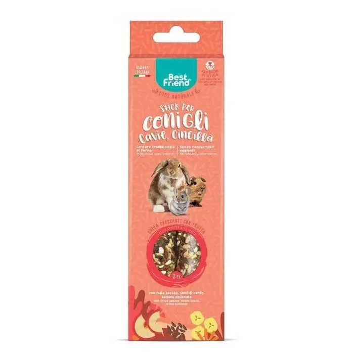 Stick snack naturali per conigli, cavie e cincillà con frutta 115 g – Best Friend
