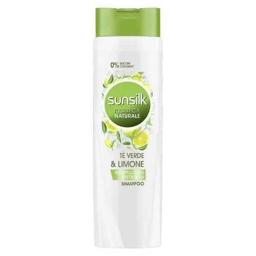 Sunsilk shampoo ricarica naturale tè verde e limone capelli grassi 250 ml