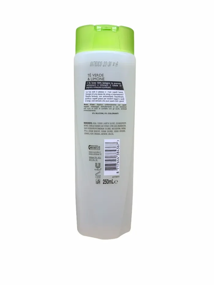 Sunsilk shampoo ricarica naturale tè verde e limone capelli grassi 250 ml - immagine 2