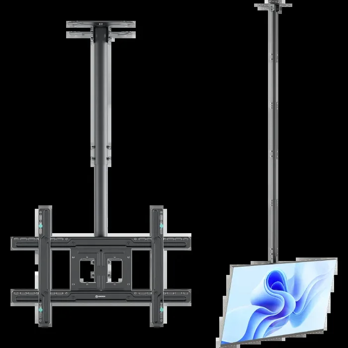 Supporto TV da soffitto telescopico, da 32″ – 80″, carico max 68,2 kg, nero N2L-B