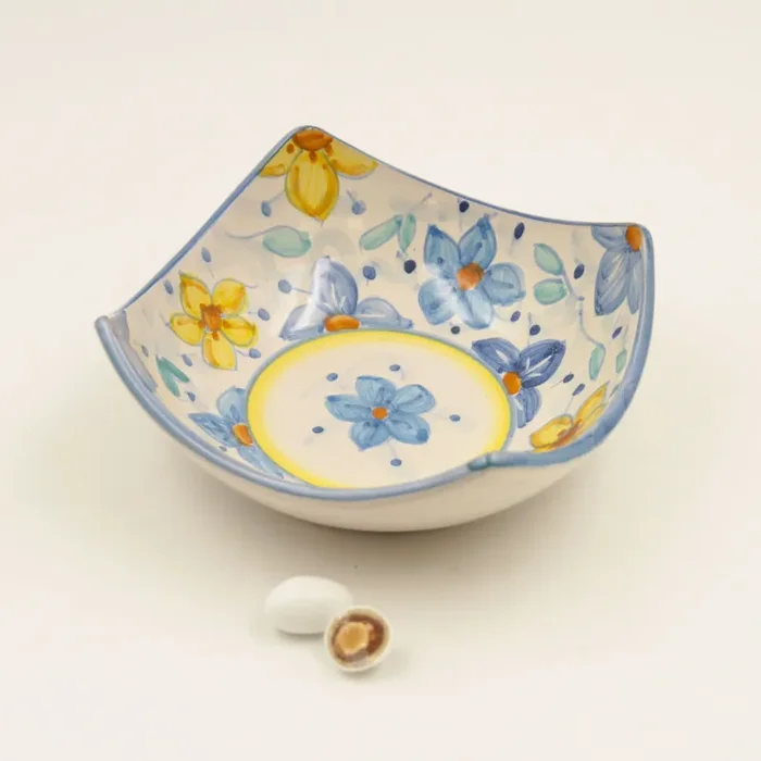 Svuotatasche Coppa Fiori Grande Stile Vietrese Il Borgo di Vietri Sconti