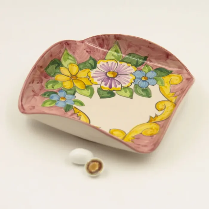 Svuotatasche Ondulato Rosa Stile Vietrese Il Borgo di Vietri Saldi